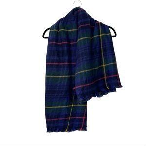 Quagga Blanket Scarf Preppy Plaid Fringe Square